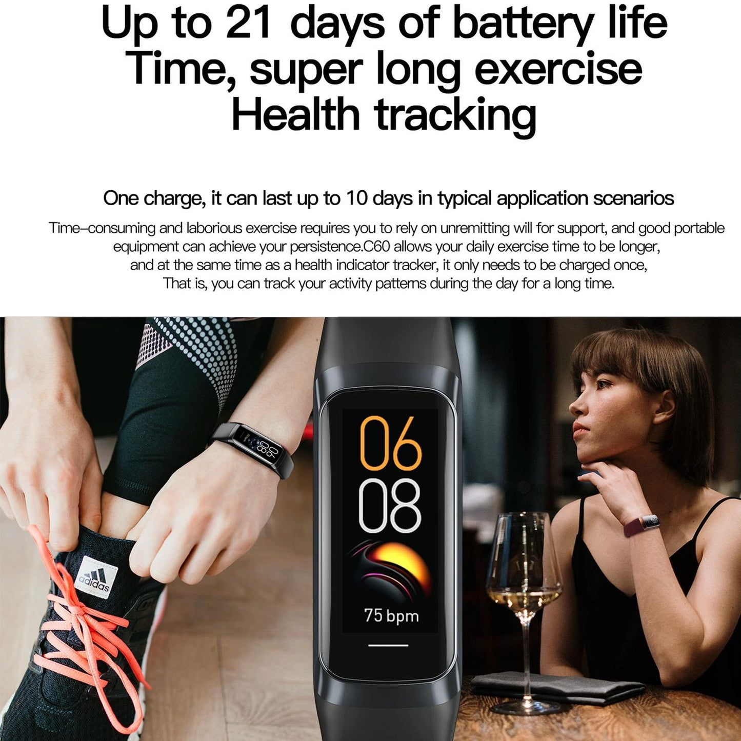 Ip67 Waterproof Smart Fitness Band - Compact And Durable - Purple