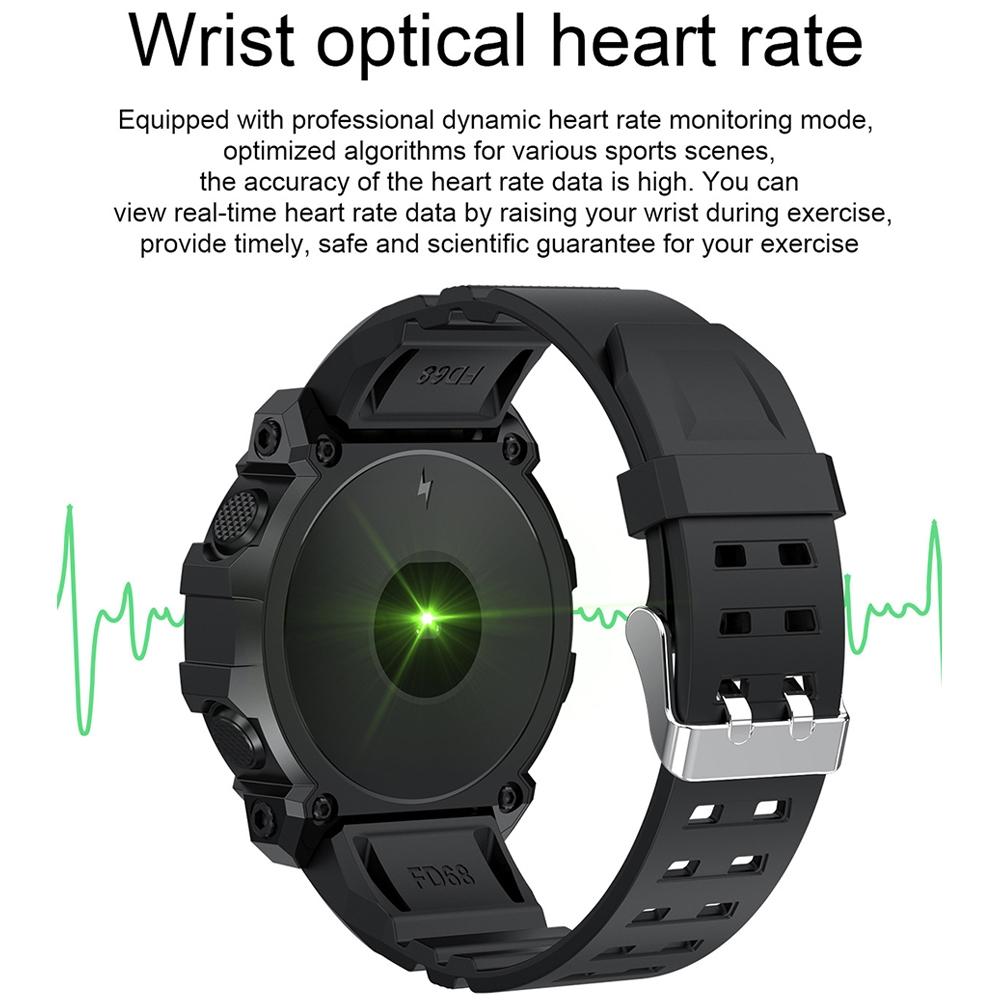 1.3 Inch Colour Round Screen Sport Smart Watch Support Heart Rate / Multi-Sports Mode - Pink