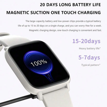 1.83 Inch Ip68 Waterproof Smart Watch Support Body Temperature Monitoring / Heart Rate / Blood Oxygen / Blood Pressure Monitoring - Pink