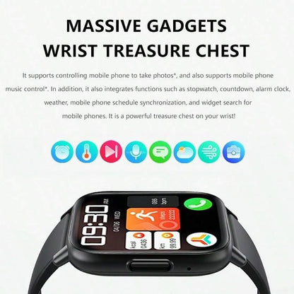 1.83 Inch Ip68 Waterproof Smart Watch Support Body Temperature Monitoring / Heart Rate / Blood Oxygen / Blood Pressure Monitoring - Pink