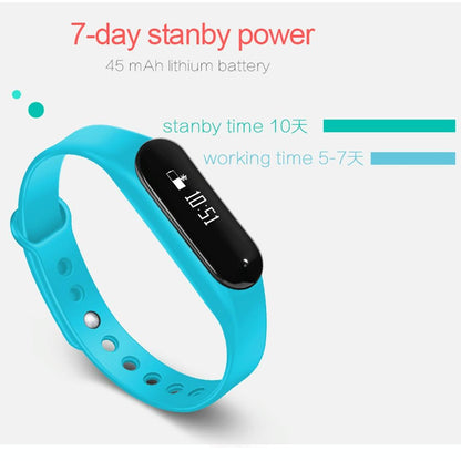Bluetooth Smart Bracelet With Heart Rate Monitor And Sleep Tracker - Pink