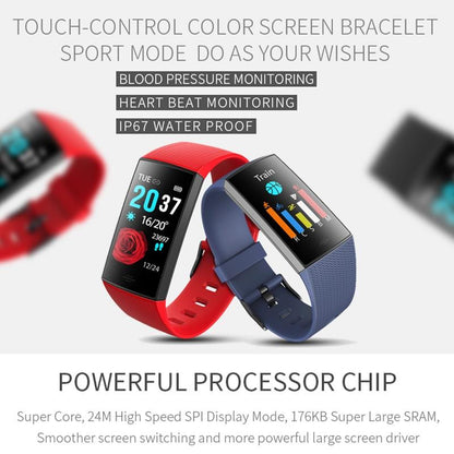 Waterproof Smart Bracelet With Step Heart And Sleep Monitoring - Ip67 - Green