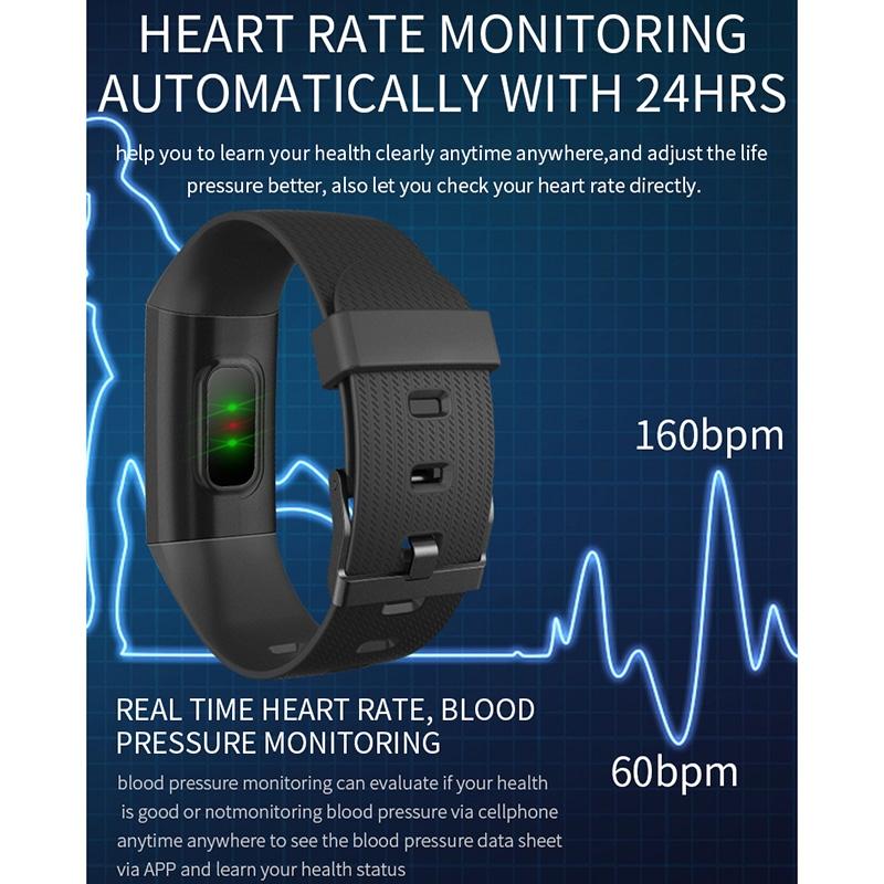 Waterproof Smart Bracelet With Step Heart And Sleep Monitoring - Ip67 - Green