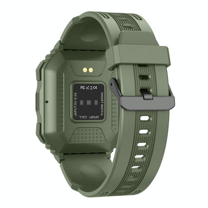 Waterproof Pedometer Sport Smart Watch Support Heart Rate / Blood Pressure Monitoring / Bt Calling - Green