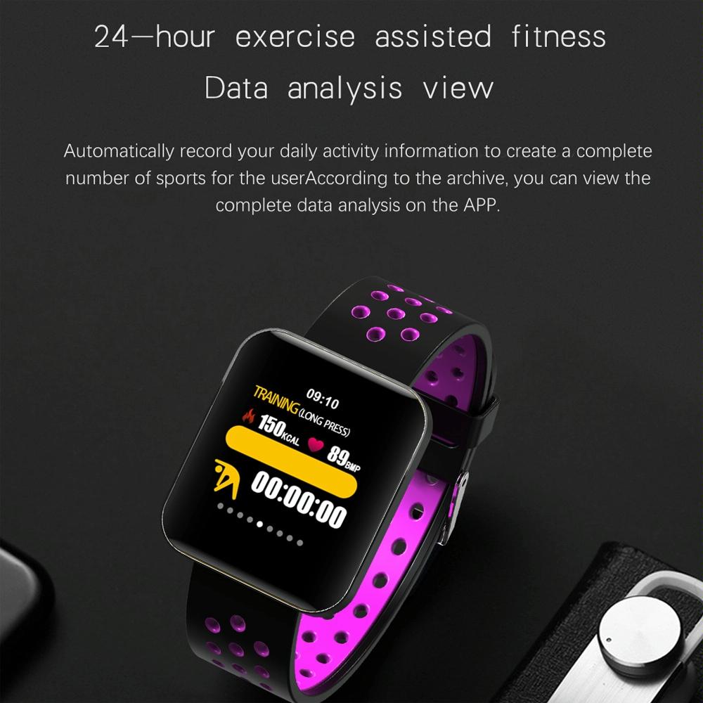 Waterproof Smart Bracelet With Tft Screen And Health Monitoring - Grey