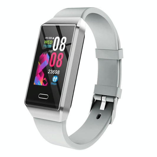 Waterproof Smart Bracelet With Tft Screen - 6 Inches - Grey