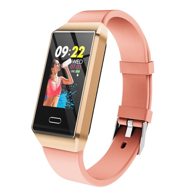 Waterproof Smart Bracelet With Tft Screen - 6 Inches - Grey