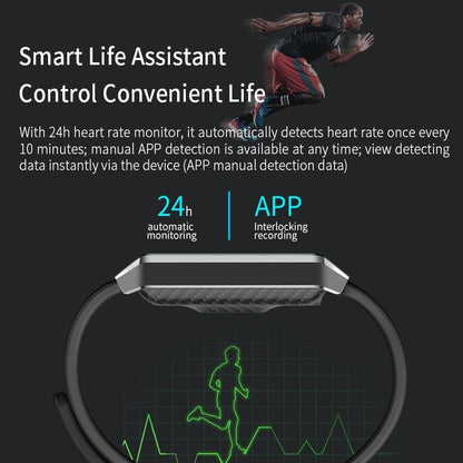 Waterproof Smart Bracelet With Tft Screen - 6 Inches - Grey