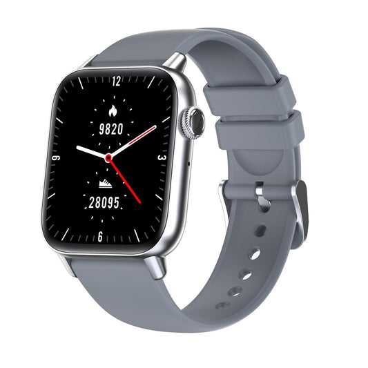 1.83 Inch Bt5.2 Smart Sport Watch Support Sleep / Heart Rate / Blood Oxygen / Temperature / Blood Pressure Health Monitor - Silver + Grey