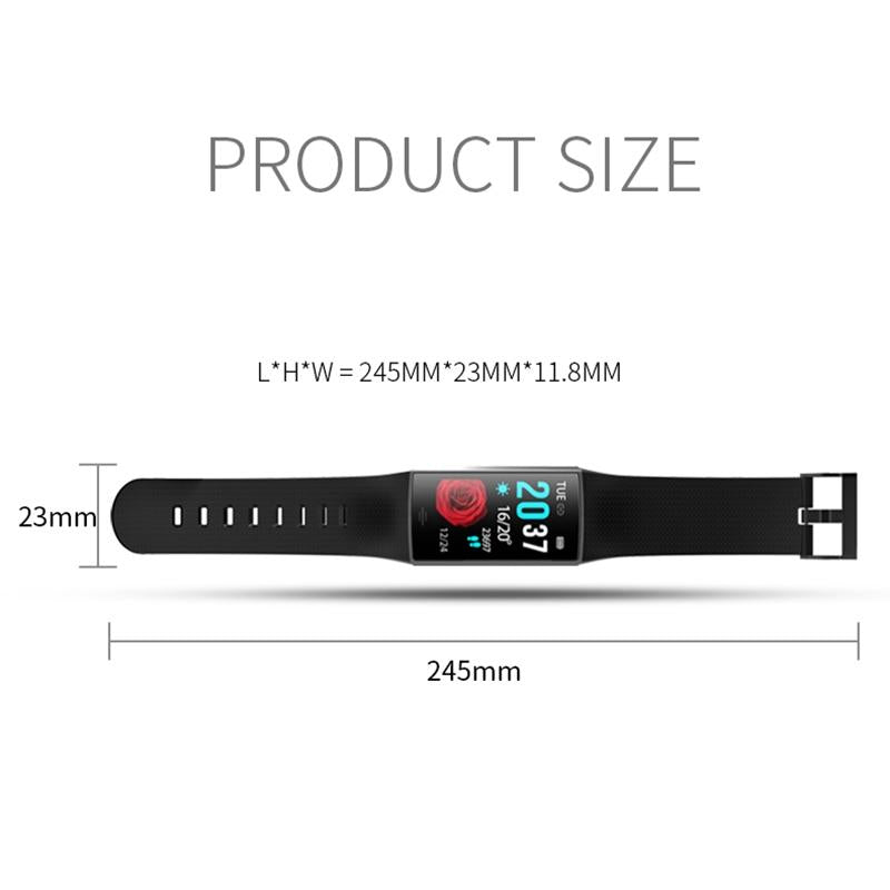 Waterproof Smart Bracelet With Step Heart And Sleep Monitoring - Ip67 - Blue