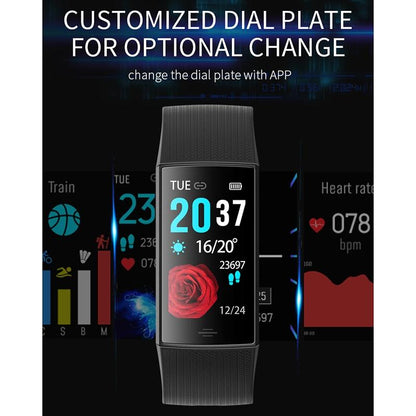Waterproof Smart Bracelet With Step Heart And Sleep Monitoring - Ip67 - Blue