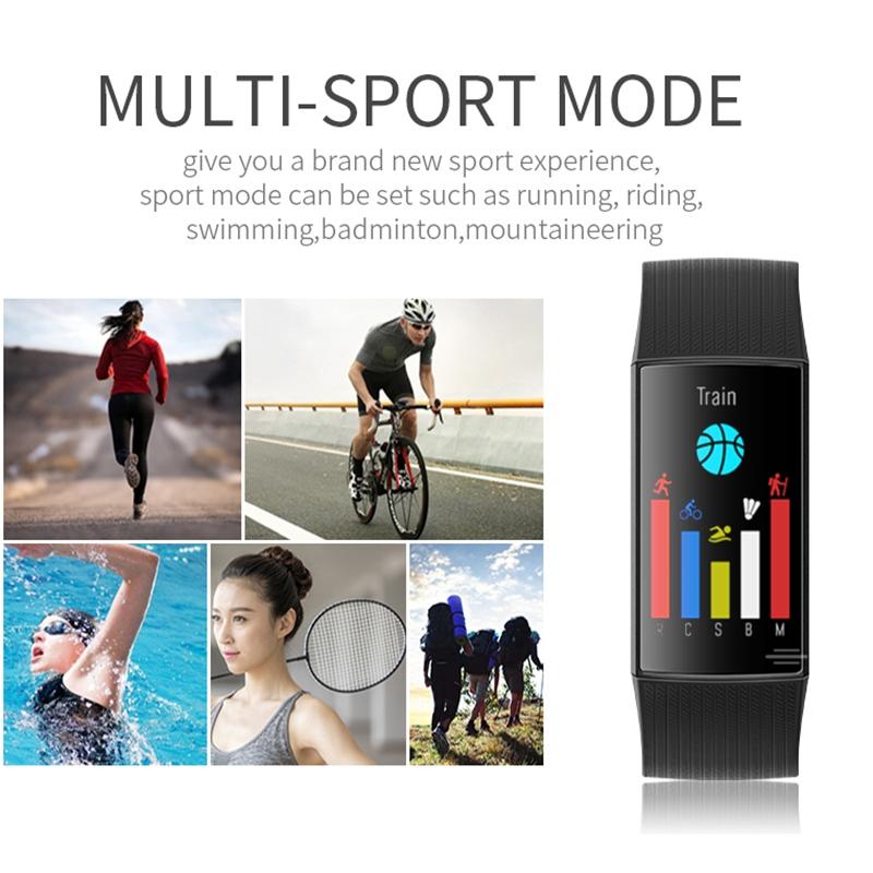 Waterproof Smart Bracelet With Step Heart And Sleep Monitoring - Ip67 - Blue