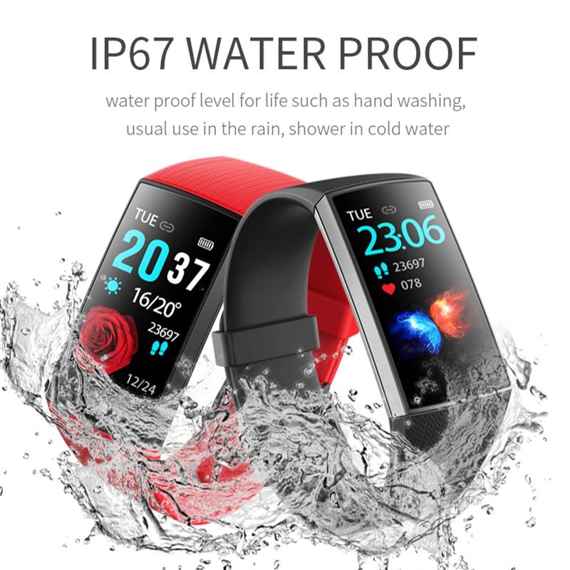 Waterproof Smart Bracelet With Step Heart And Sleep Monitoring - Ip67 - Blue