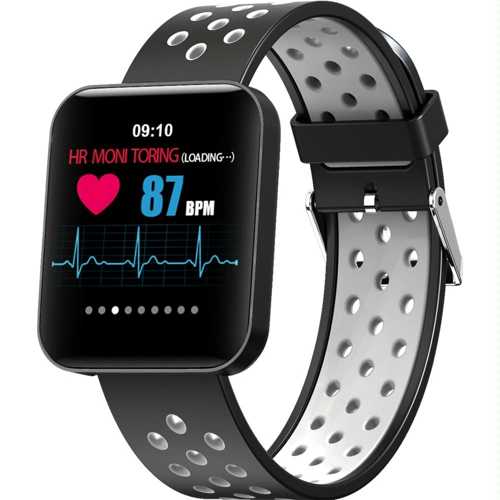 Waterproof Smart Bracelet With Tft Screen And Health Monitoring - Blue