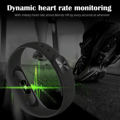 Waterproof Oled Smart Bracelet With Bluetooth Hr Monitor Pedometer And Remote Capture For Android / Ios - Blue