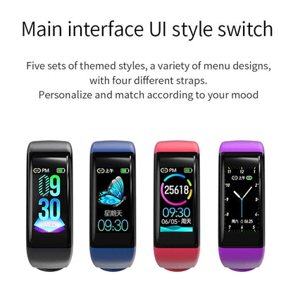Waterproof Smart Bracelet With Call Heart Rate Bp Sleep And Sedentary Functions - Blue