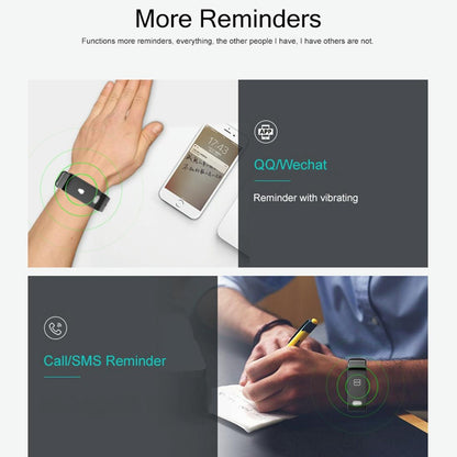 Oled Fitness Tracker With Ecg Heart Rate Bp And Sleep Monitoring - Sports Mode - Blue