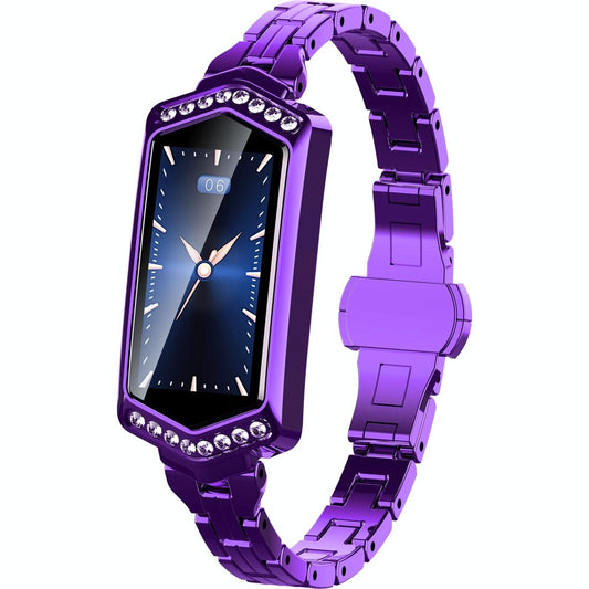 Smart Watch With Heart Rate Blood Oxygen And Sleep Monitoring - Ip67 Waterproof - Purple