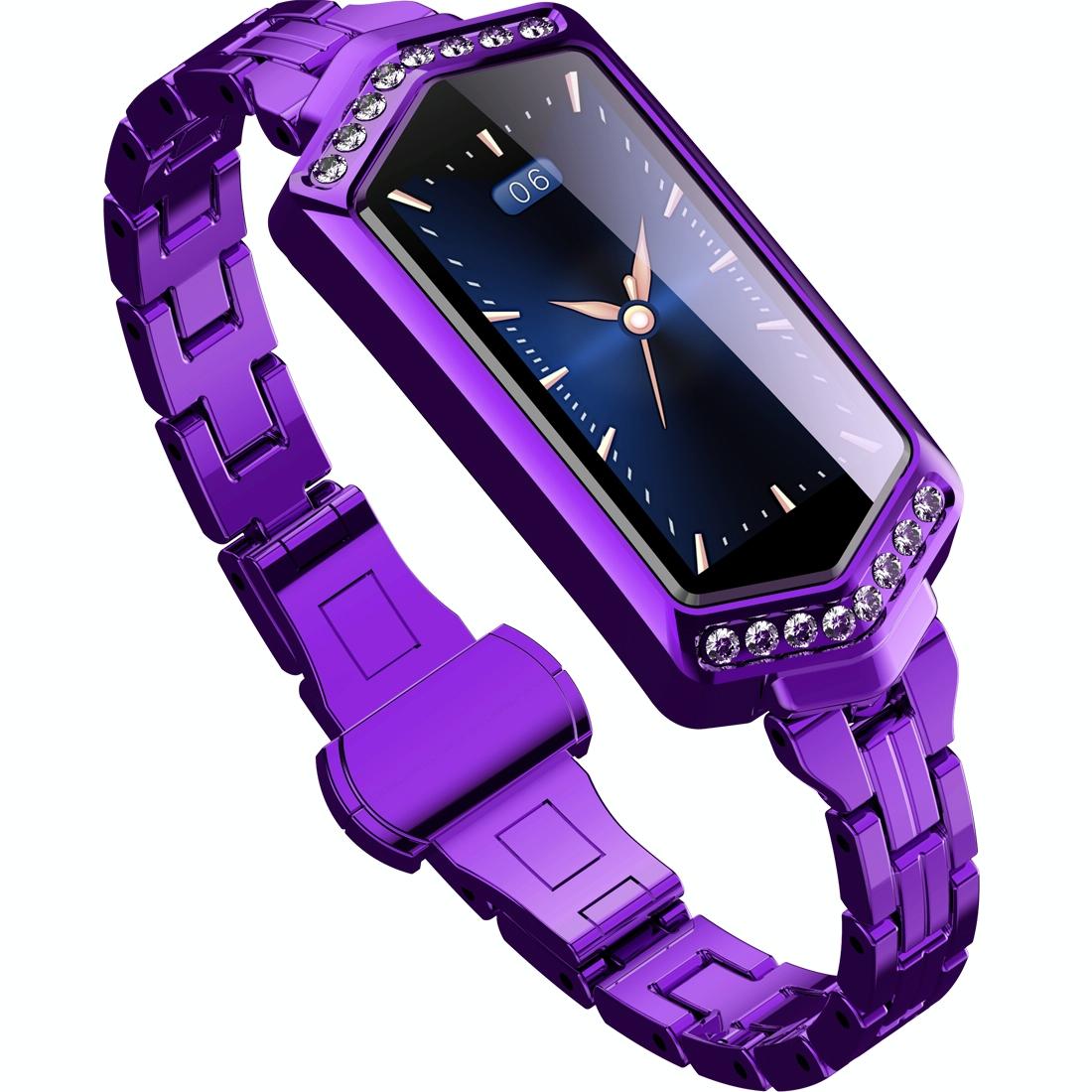 Smart Watch With Heart Rate Blood Oxygen And Sleep Monitoring - Ip67 Waterproof - Purple