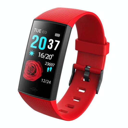 Waterproof Smart Bracelet With Step Heart And Sleep Monitoring - Ip67 - Red