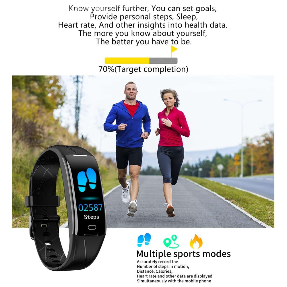 Smart Bracelet With Heart Rate Monitor And Call Reminder - Waterproof - Red