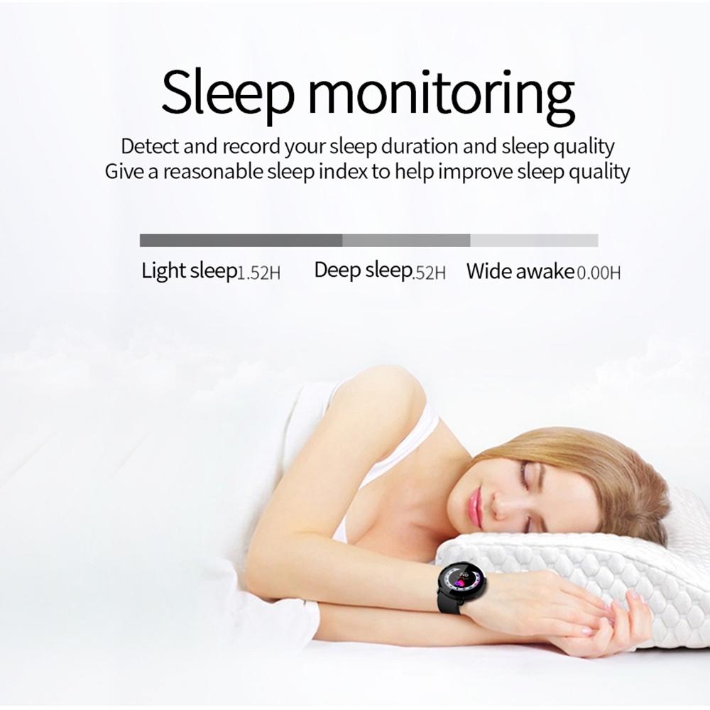 Waterproof Smart Bracelet With Heart Rate Monitor And Sleep Tracker - Red