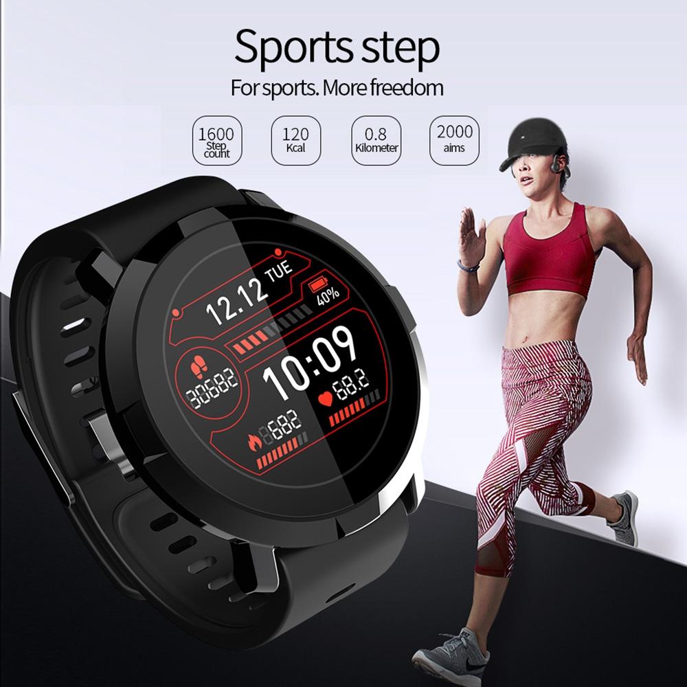 Waterproof Smart Bracelet With Heart Rate Monitor And Sleep Tracker - Red