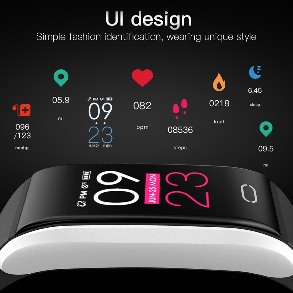 Waterproof Smart Bracelet With Call Heart Bp Sleep And Sedentary Monitoring - Ip67 - Red