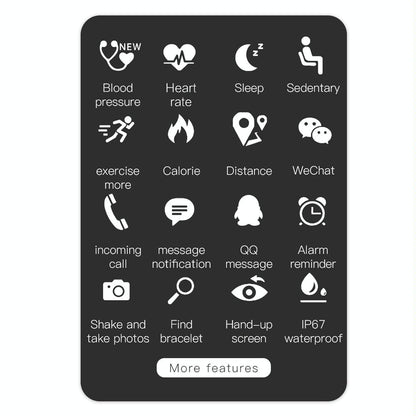 Waterproof Smart Bracelet With Call Heart Sleep Bp And Oxygen Monitoring - Ip67 - Red