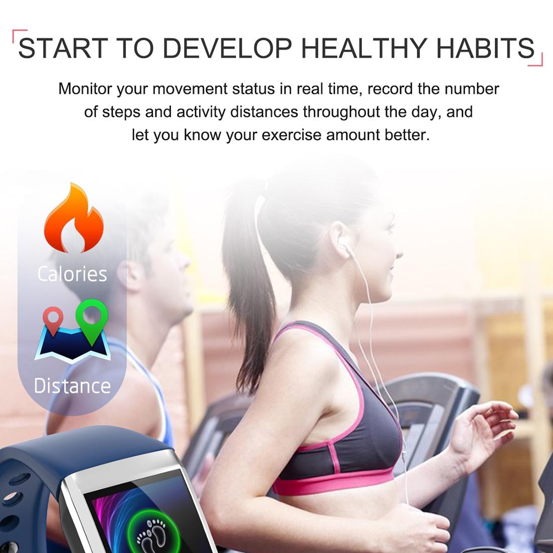 Waterproof Smart Bracelet With Call Reminder And Health Monitoring - Red