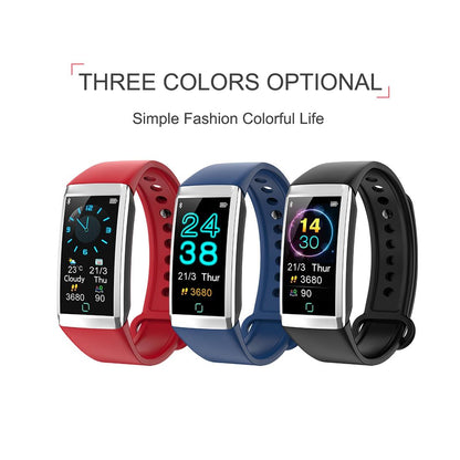 Waterproof Smart Bracelet With Call Reminder And Health Monitoring - Red