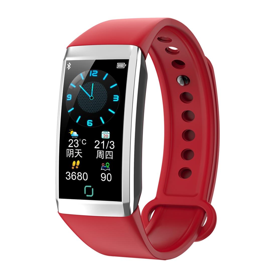 Waterproof Smart Bracelet With Call Reminder And Health Monitoring - Red