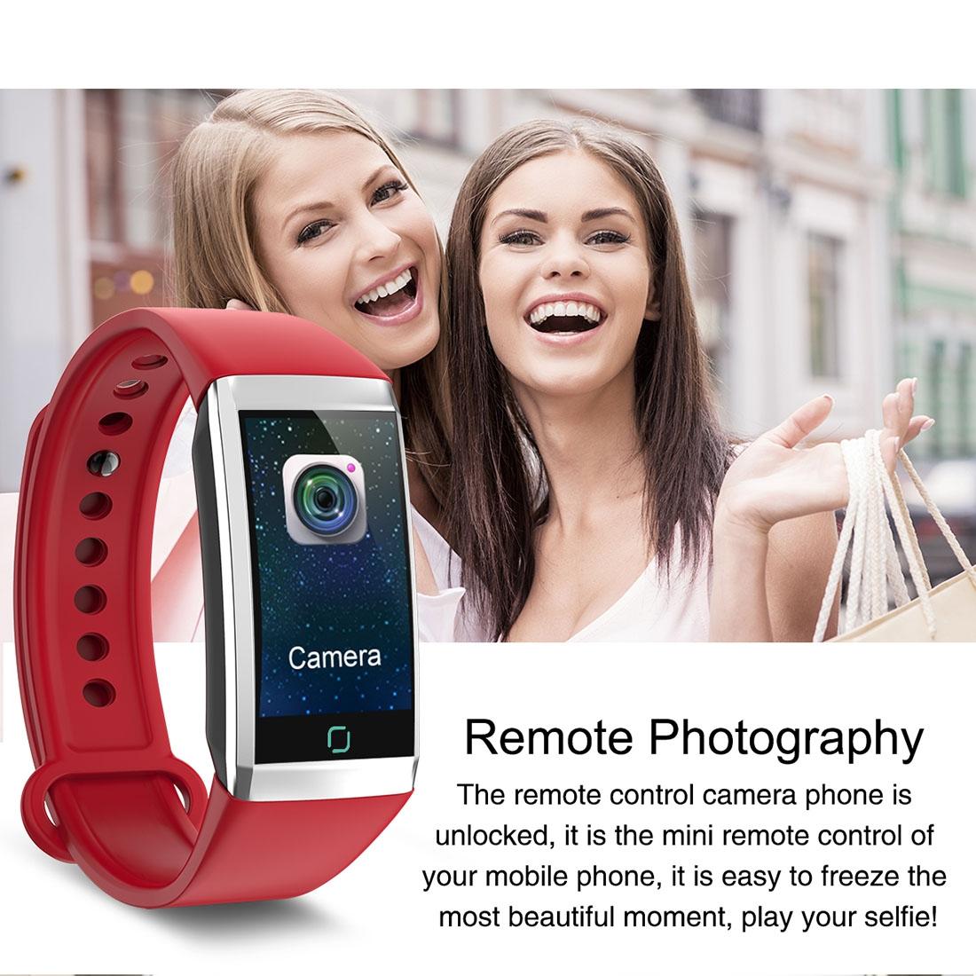 Waterproof Smart Bracelet With Call Reminder And Health Monitoring - Red