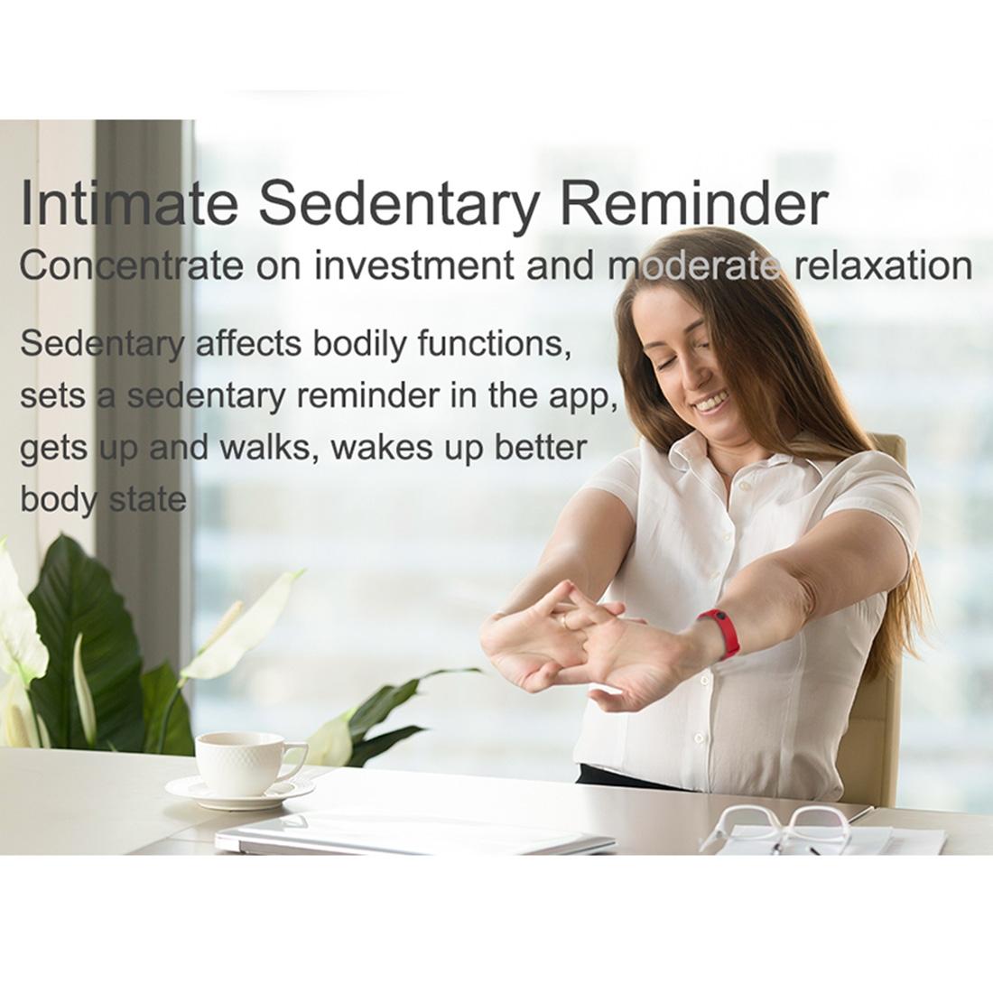 Waterproof Smart Bracelet With Call Reminder And Health Monitoring - Red
