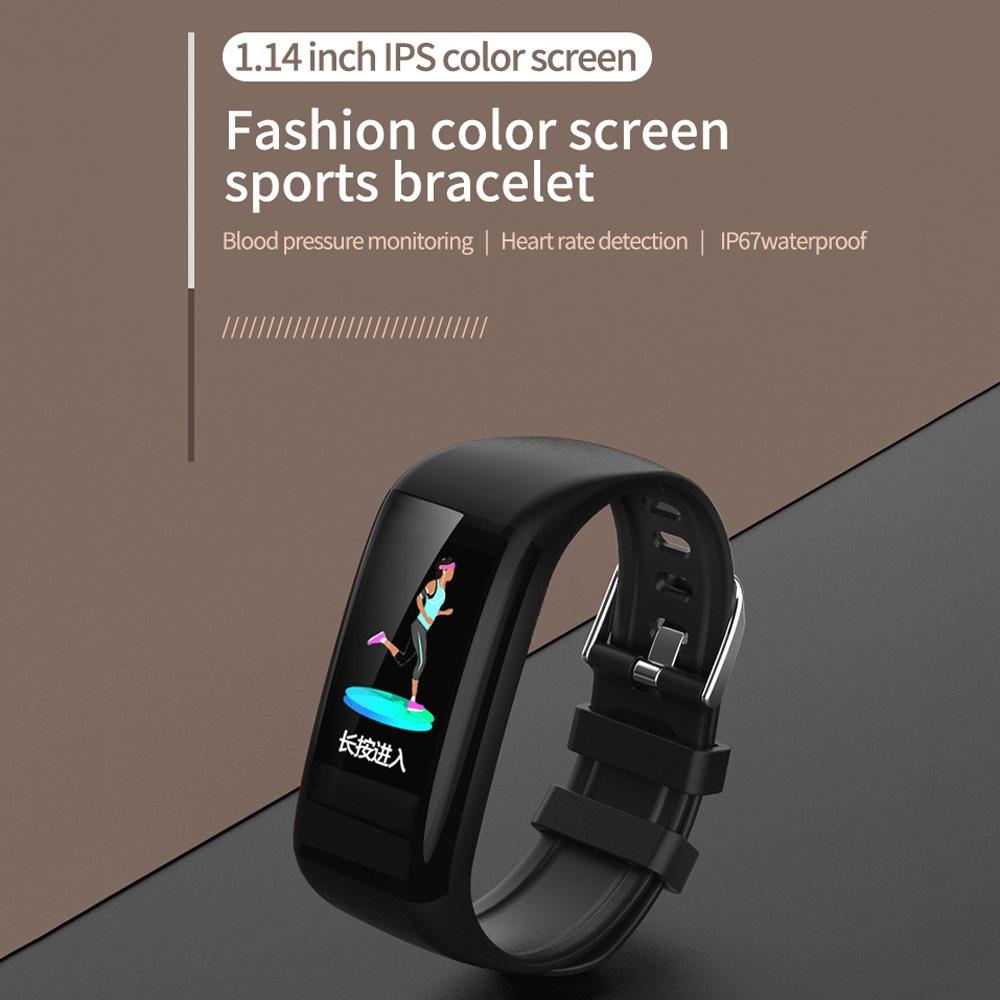 Waterproof Smart Bracelet With Call Heart Rate Bp Sleep And Sedentary Functions - Red