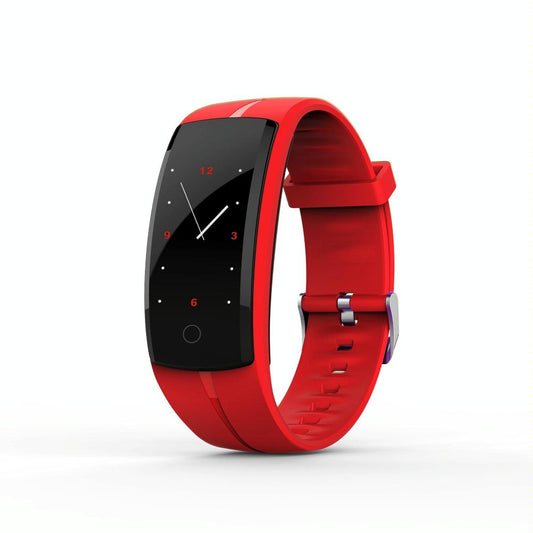 Waterproof Tft Smart Bracelet With Call / Heart / Sleep / Sedentary / Bp Monitoring - Red