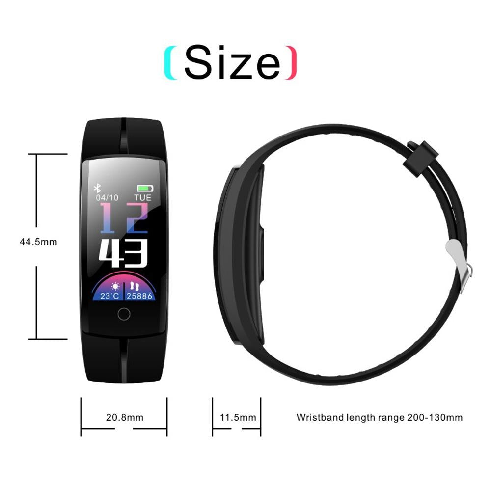 Waterproof Tft Smart Bracelet With Call / Heart / Sleep / Sedentary / Bp Monitoring - Red