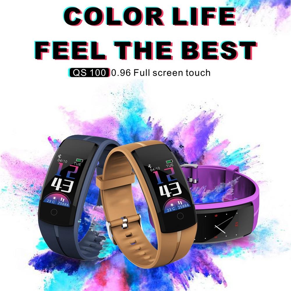 Waterproof Tft Smart Bracelet With Call / Heart / Sleep / Sedentary / Bp Monitoring - Red