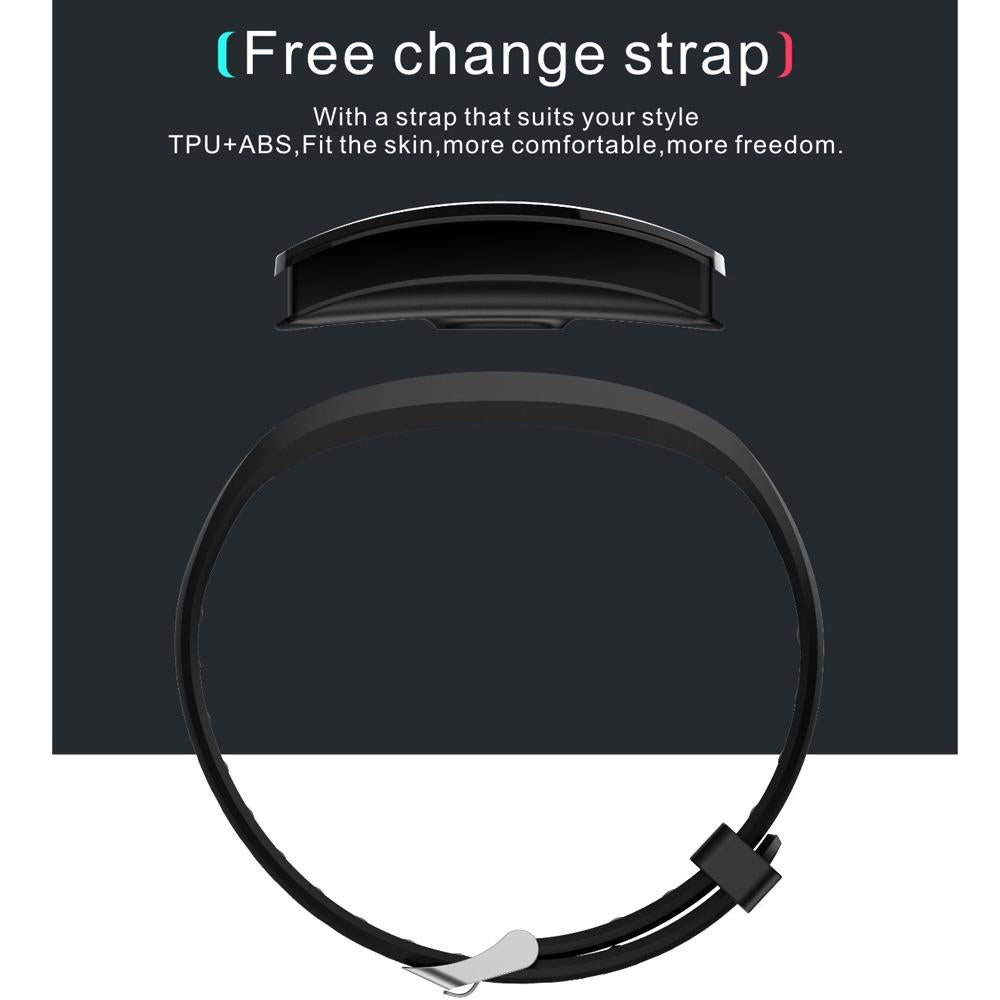 Waterproof Tft Smart Bracelet With Call / Heart / Sleep / Sedentary / Bp Monitoring - Red