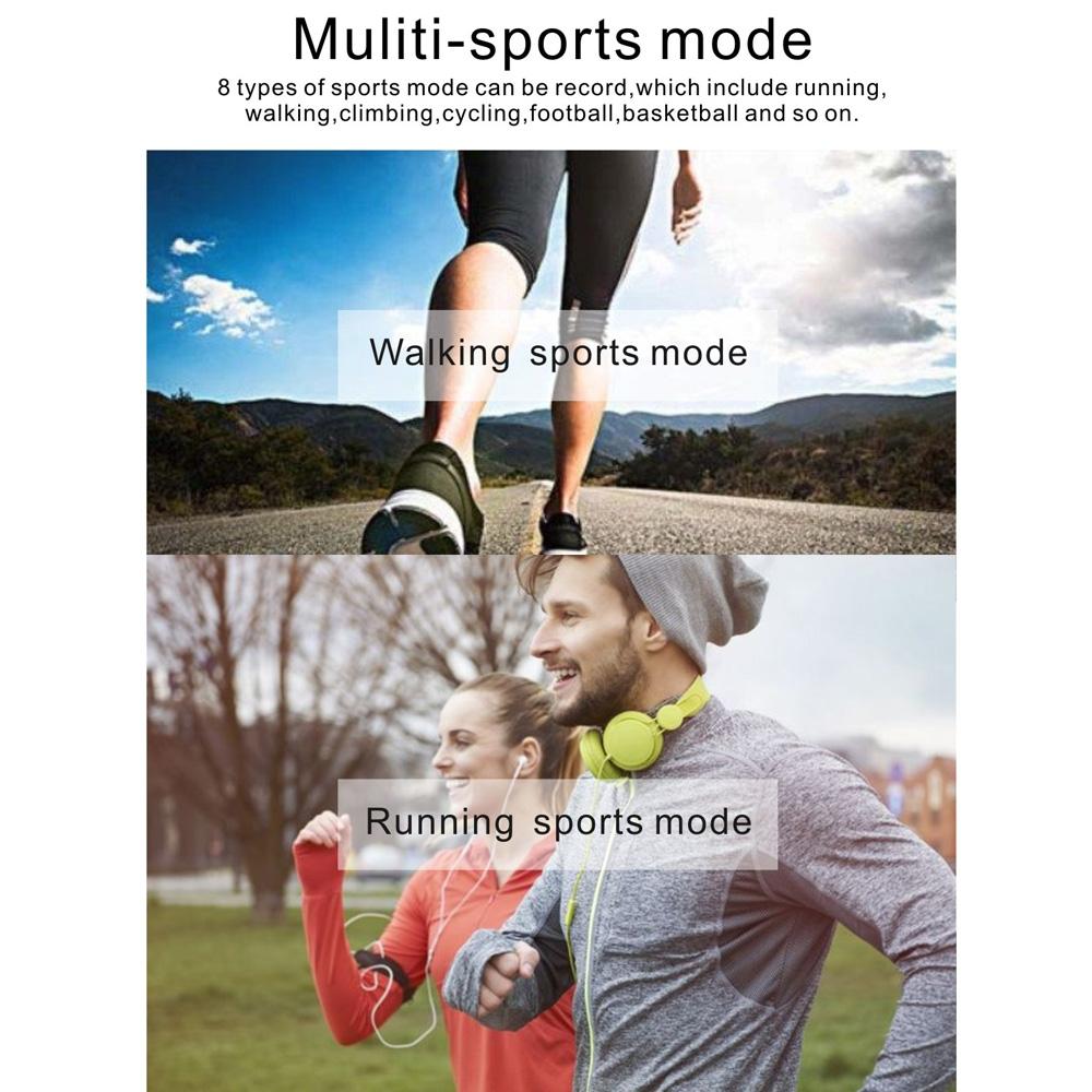 Waterproof Tft Smart Bracelet With Call / Heart / Sleep / Sedentary / Bp Monitoring - Red