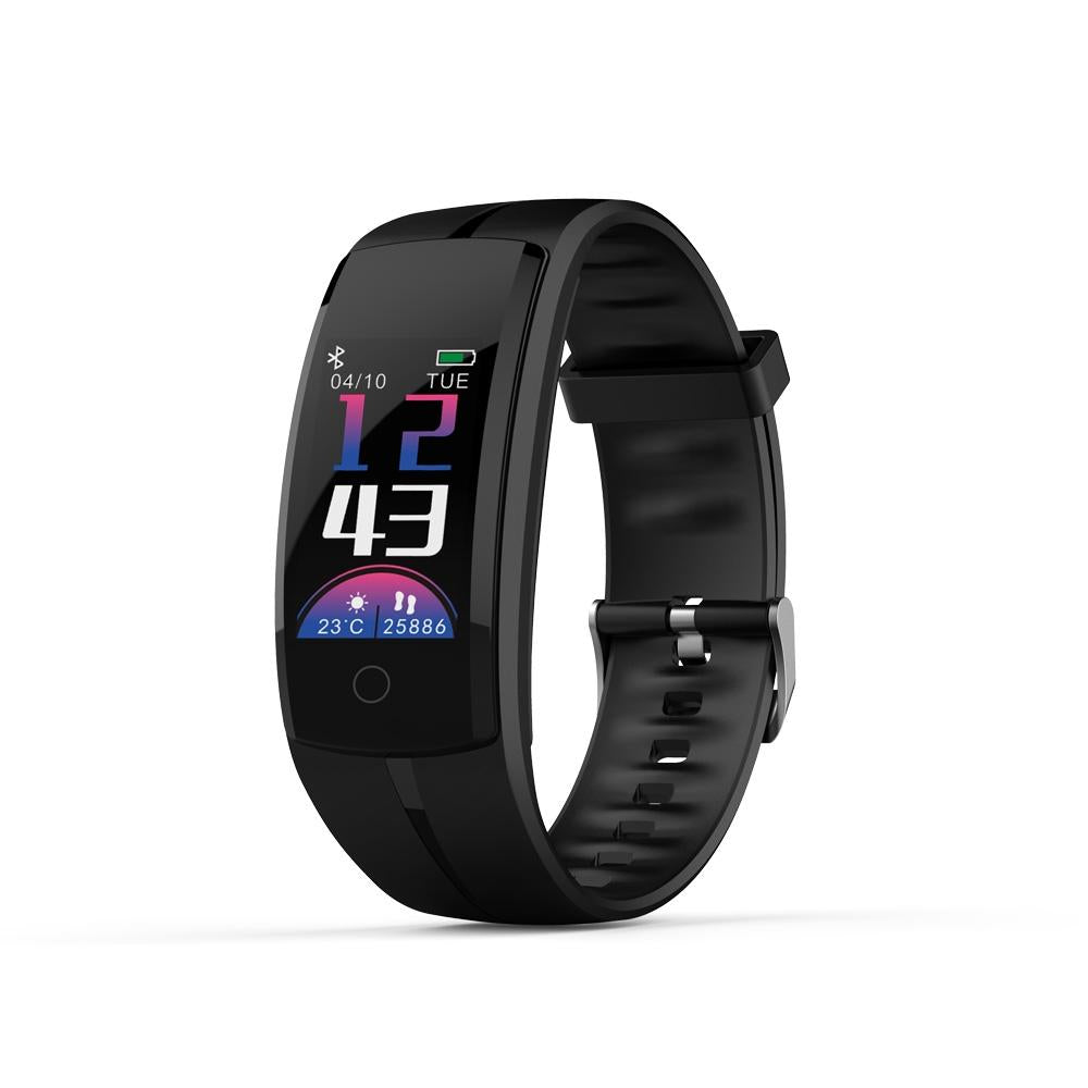 Waterproof Tft Smart Bracelet With Call / Heart / Sleep / Sedentary / Bp Monitoring - Red