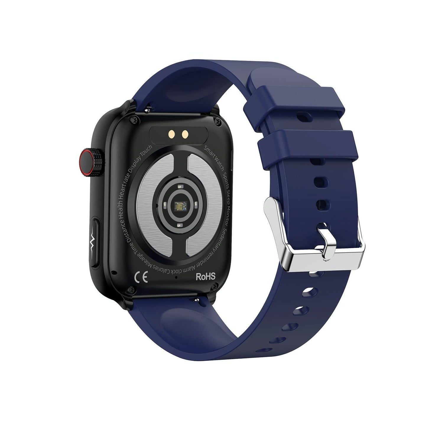 1.91 Inch Ips Screen Ip67 Waterproof Silicone Band Smart Watch Support Body Temperature Monitoring / Ecg - Red