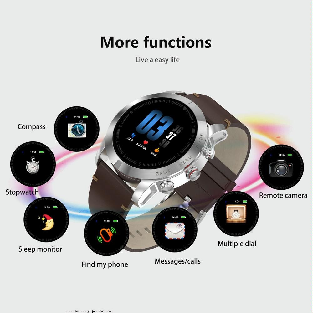 Waterproof Smart Bracelet With Call Reminder And Heart Rate Monitor - Ip68 - Silver