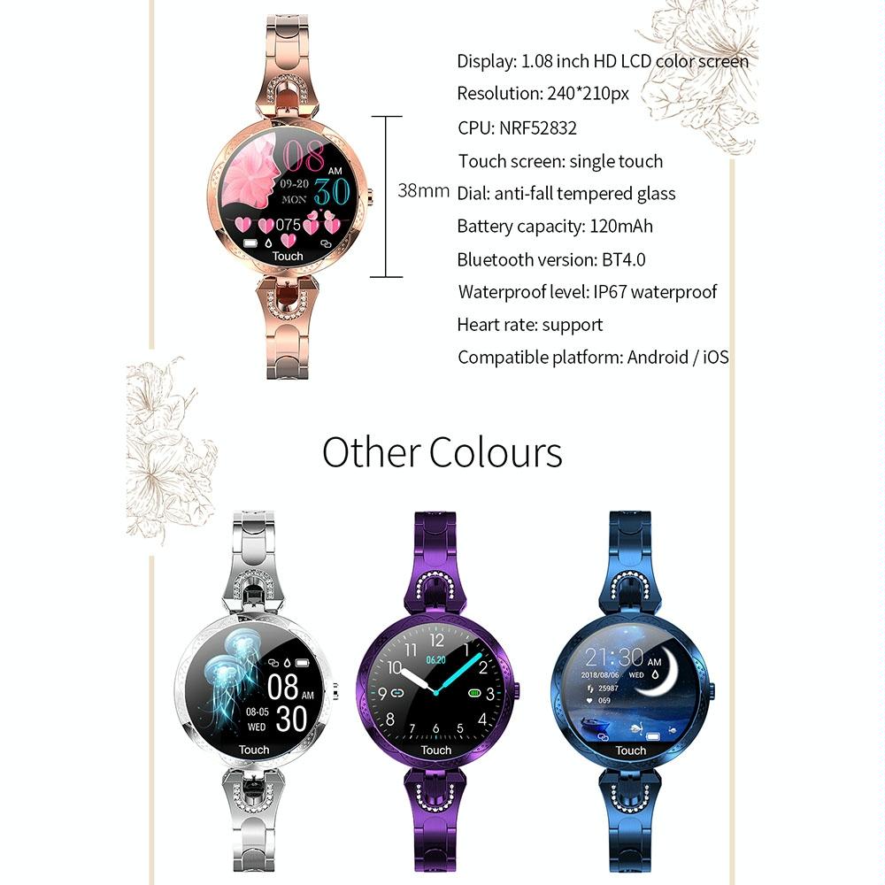 Waterproof Smart Bracelet With Lcd Screen And Heart Rate Monitor - Silver