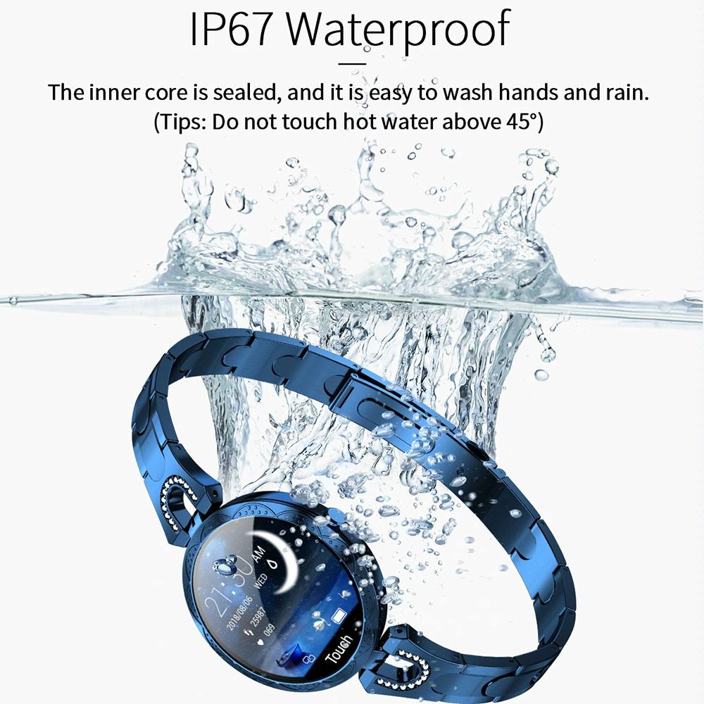 Waterproof Smart Bracelet With Lcd Screen And Heart Rate Monitor - Silver