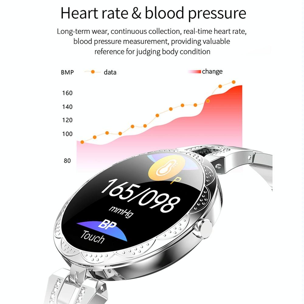 Waterproof Smart Bracelet With Lcd Screen And Heart Rate Monitor - Silver