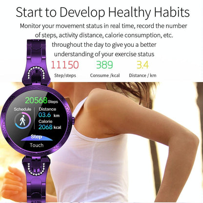 Waterproof Smart Bracelet With Lcd Screen And Heart Rate Monitor - Silver