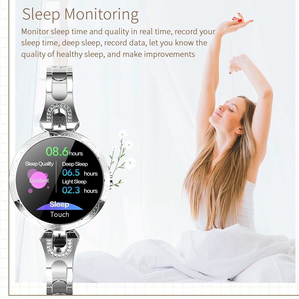 Waterproof Smart Bracelet With Lcd Screen And Heart Rate Monitor - Silver