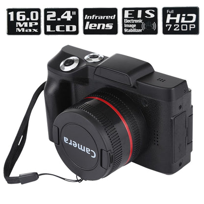 Hd 720p Recording Flip Screen Digital Camera with Interchangeable Lens and Infrared Lens - White