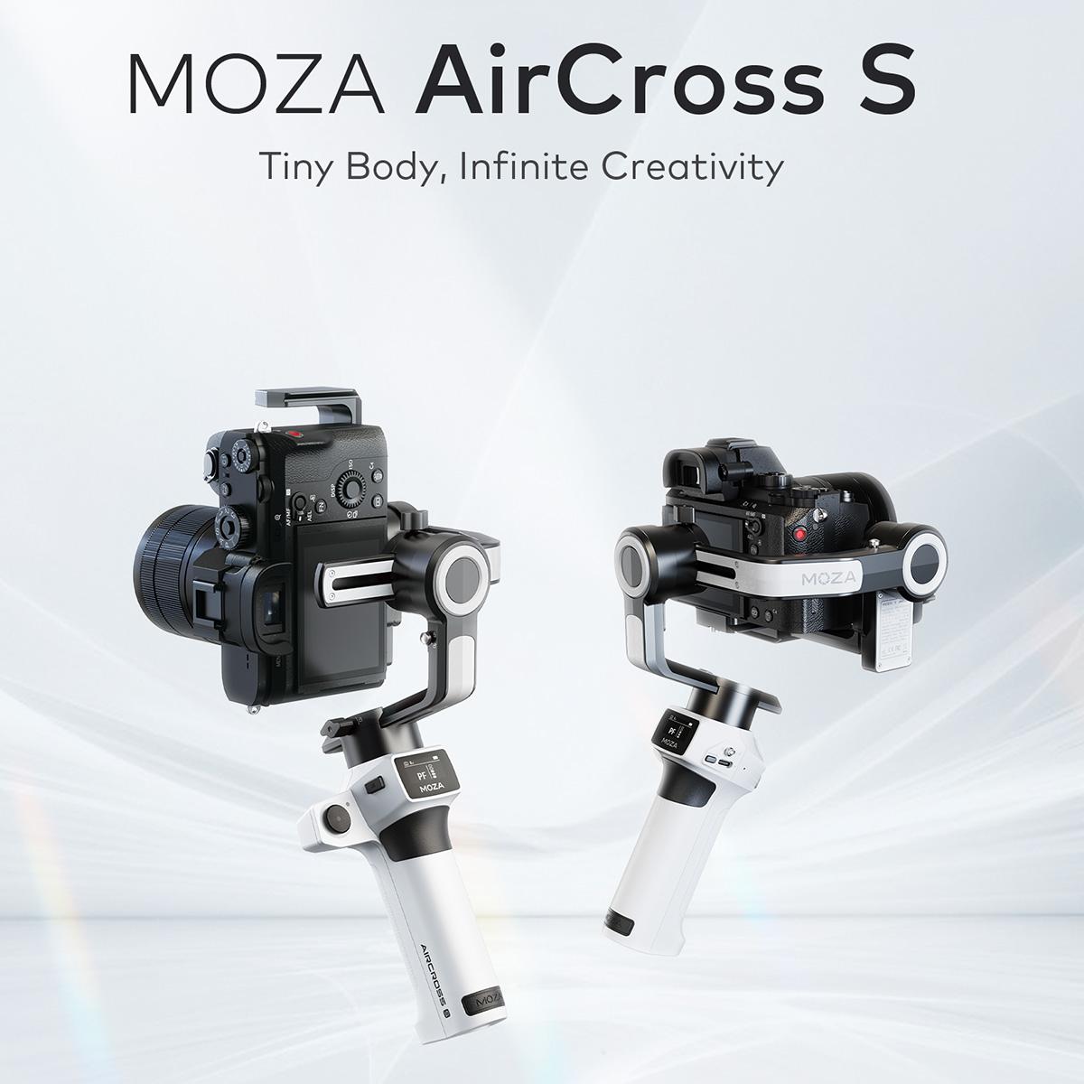 Aircross s 3 Axis Foldable Handheld Gimbal Stabilizer for Dslr Cameras and Smart Phone White